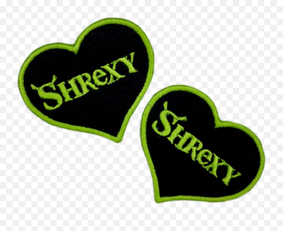 Incrediblegood Inc Shrexy Embroidered Black Heart Iron - On Patch Emoji,Iron On Logo Patches