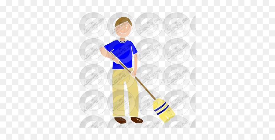 Sweep Stencil For Classroom Therapy Use - Great Sweep Clipart Emoji,Custodian Clipart