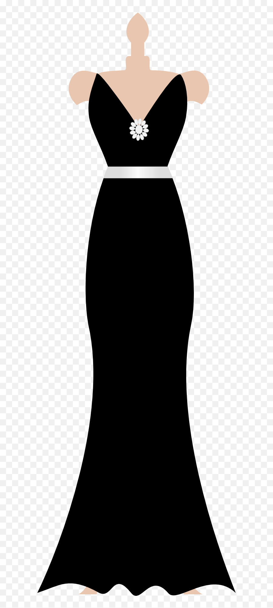 Gown Black Drawing Free Image Download Emoji,Black Dress Png