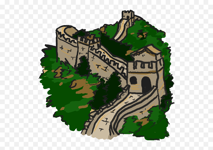 Library Of Great Wall Of China Picture Black And White At - Great Wall Of China Clear Background Emoji,Knight Clipart