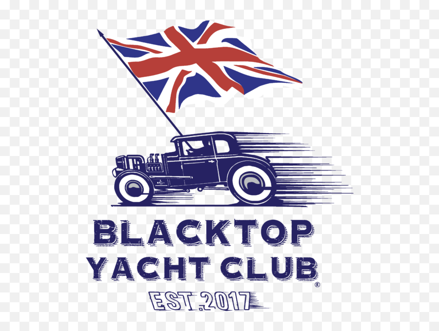 Uk Rodding T - Shirt Blacktop Yacht Club Union Jack Emoji,Jeans With British Flag Logo