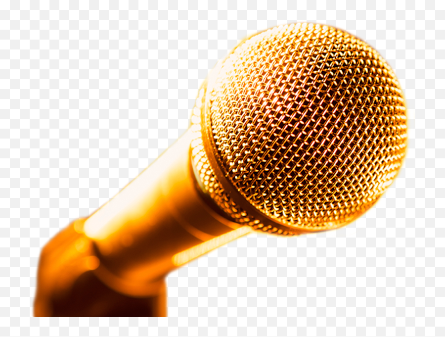 Gold Microphone Png Transparent Png - Gold Transparent Microphone Png Emoji,Microphone Png