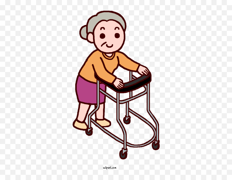 People Walking Walker Health Care For Elderly - Elderly Happy Emoji,People Walking Png