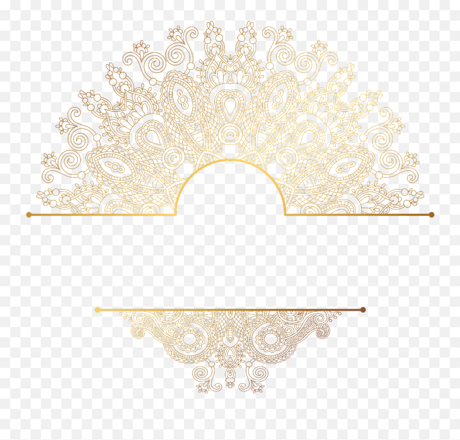 Paisley - Gold Mandala Frame Png Emoji,Gold Transparent