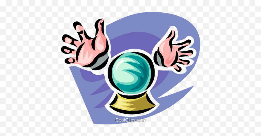 Crystal Ball Royalty Free Vector Clip Art Illustration - Fortune Telling Crystal Ball Logo Emoji,Crystal Clipart