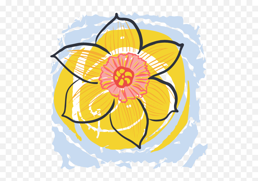 Painted Daffodil Graphic - Illustrations Free Graphics Decorative Emoji,Daffodil Clipart