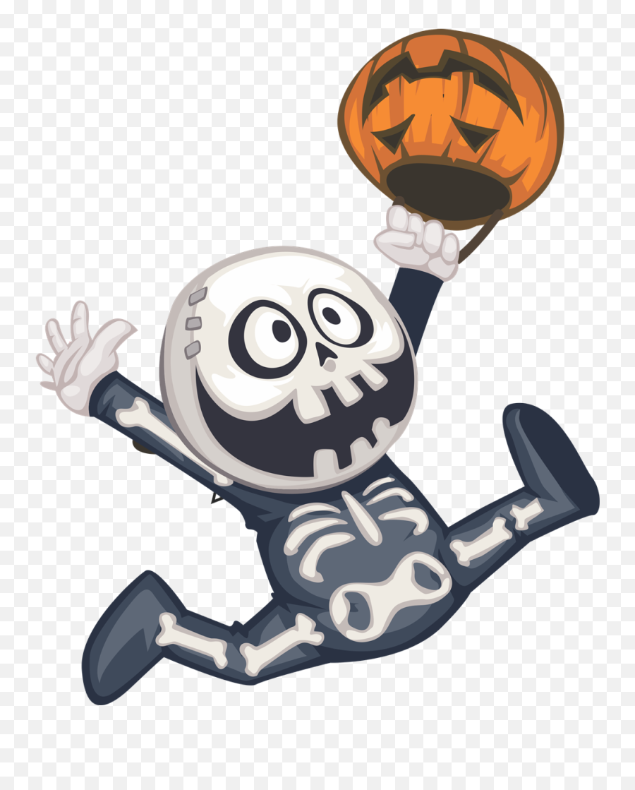 Skeleton Halloween Clip Art - Clip Art Skeleton Halloween Emoji,Skeliton Clipart