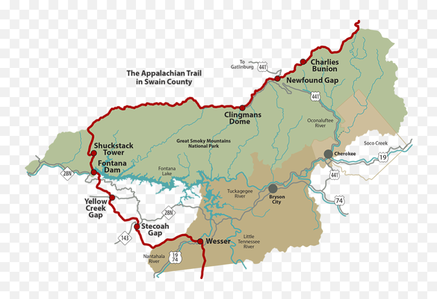 Appalachian Trail - Bryson City And Great Smoky Mountains Appalachian Trail Smoky Mountains Emoji,Appalachian Trail Logo