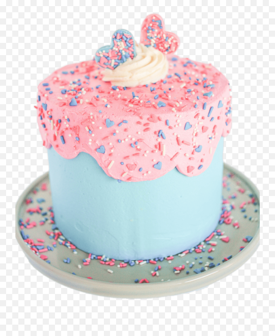 Gender Reveal Cake Sprinkles - Gender Reveal Cake Png Emoji,Cake Transparent