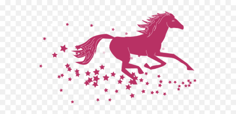 Horse Clip Art Star - Blue Stars Pony Ornament Round Running Horse Cross Stitch Pattern Emoji,Blue Stars Png