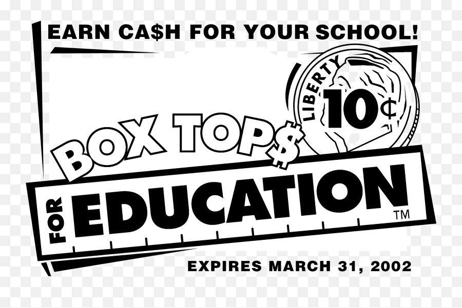 Box Tops For Education Clip Png - Black And White Box Top Clip Art Emoji,Boxtop Logo