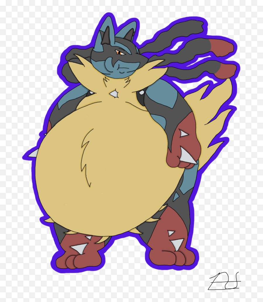 Collection Of Free Lucario Fat Download On - Fat Mega Emoji,Obese Clipart