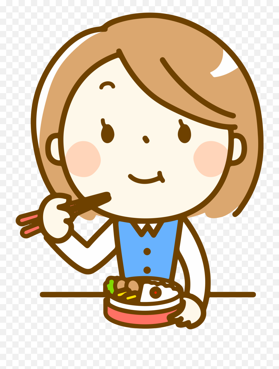 Eating Clipart Girl Eating - Eating Clipart Emoji,Eating Clipart