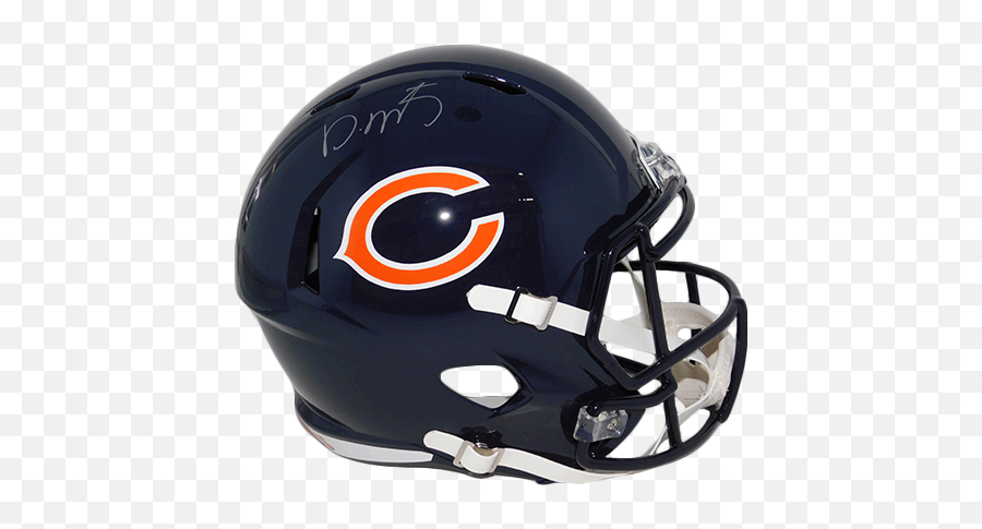 David Montgomery Autographed Chicago Bears Navy Blue Full Size Speed Football Helmet Jsa Emoji,Chicago Bears Png