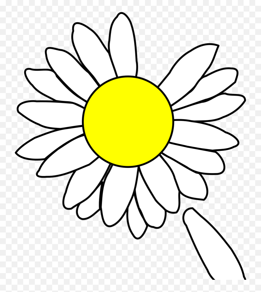 Daisy With Dropped Petal Png Svg Clip Art For Web Emoji,White Daisy Png