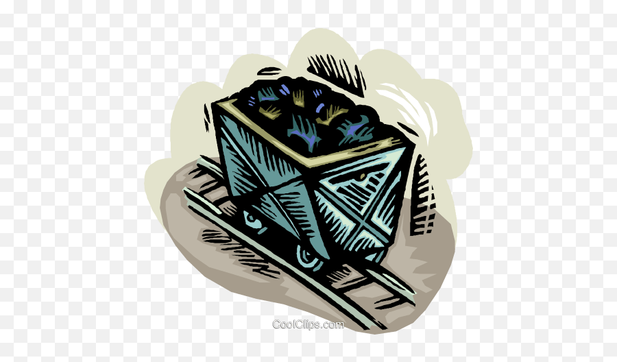 Mining Cart Royalty Free Vector Clip Art Illustration Emoji,Mine Clipart