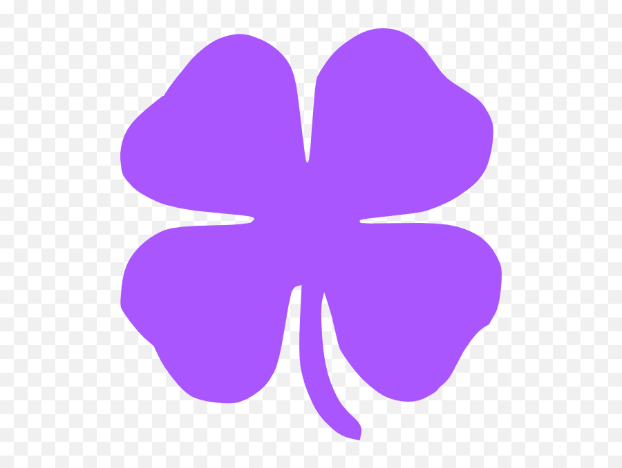 4 Leaf Clover Clip Art At Clker - Clipart Purple Four Leaf Clover Emoji,4 Leaf Clover Clipart