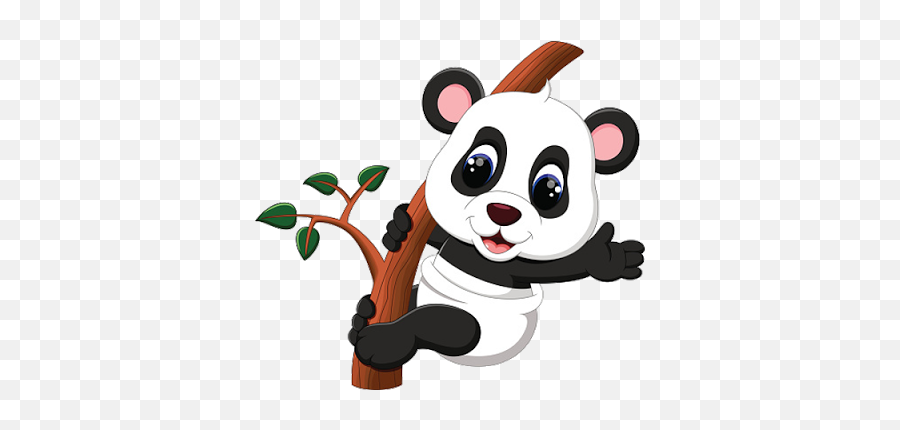 Download Baby Panda Png Photo - Panda Climbing Tree Clipart Emoji,Panda Head Png