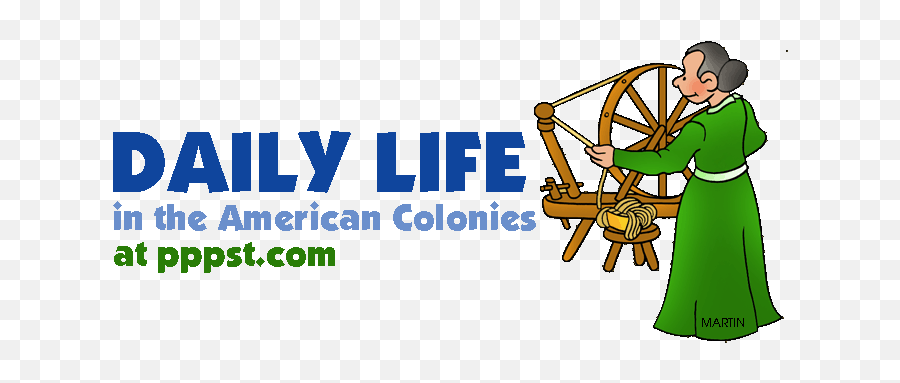 Free Powerpoint Presentations About Daily Life In The Emoji,Colonists Clipart