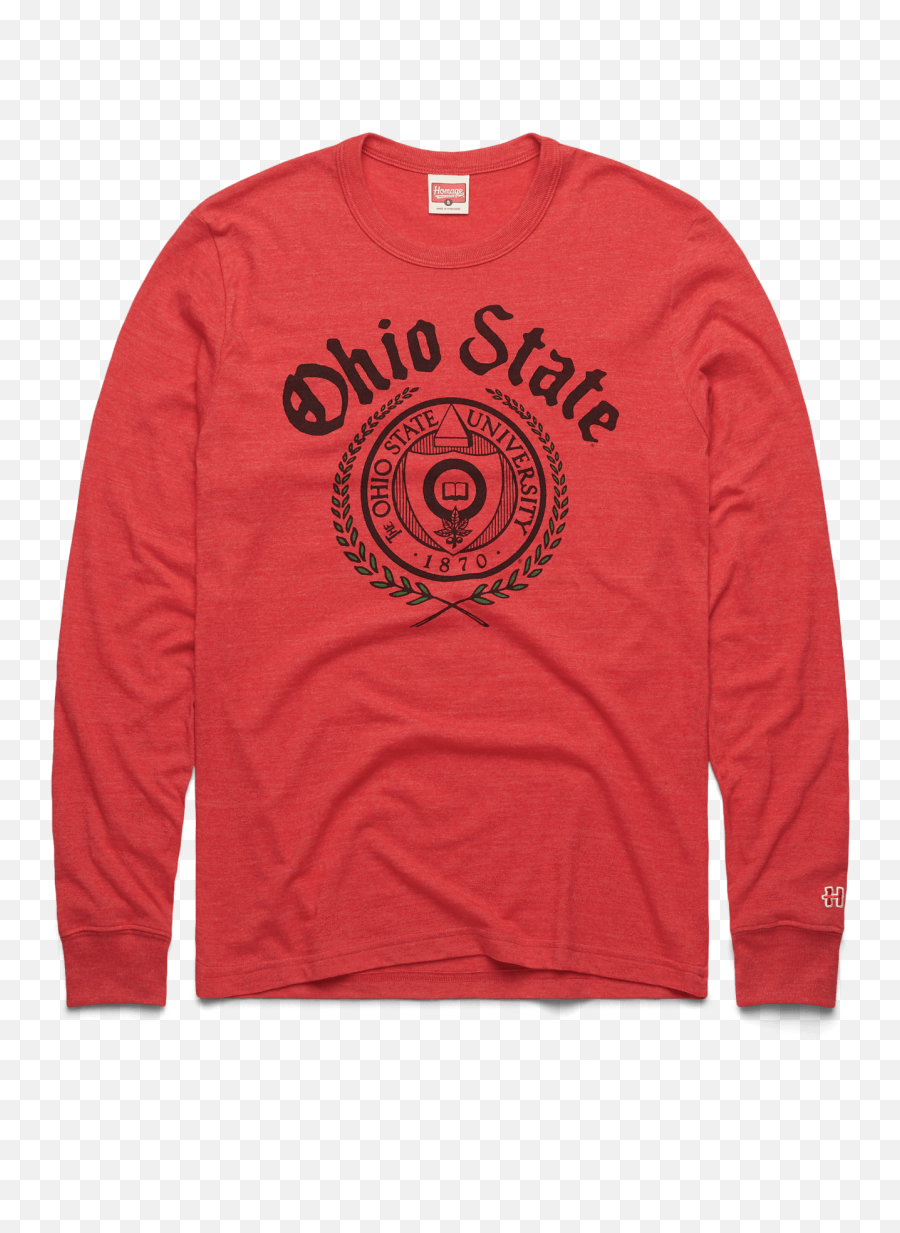 Ohio State Old English Seal Long Sleeve Tee - Long Sleeve Emoji,Ohio University Logo