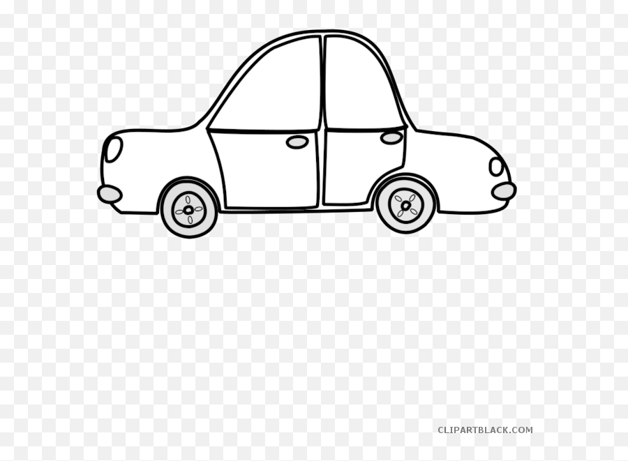 Car Outline Transportation Free Black White Clipart - White Car Gif Png Emoji,Car Clipart Black And White
