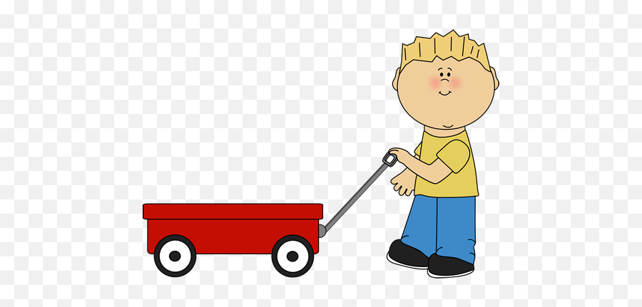 Pulling A Wagon Image Royalty Free - Pulling A Wagon Clipart Emoji,Wagon Clipart