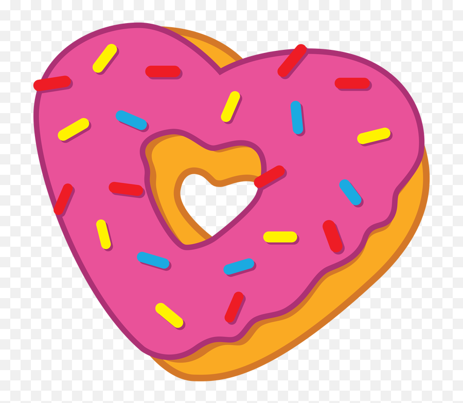 Donut Clipart Heart Donut Heart Transparent Free For - Girly Emoji,Donut Clipart
