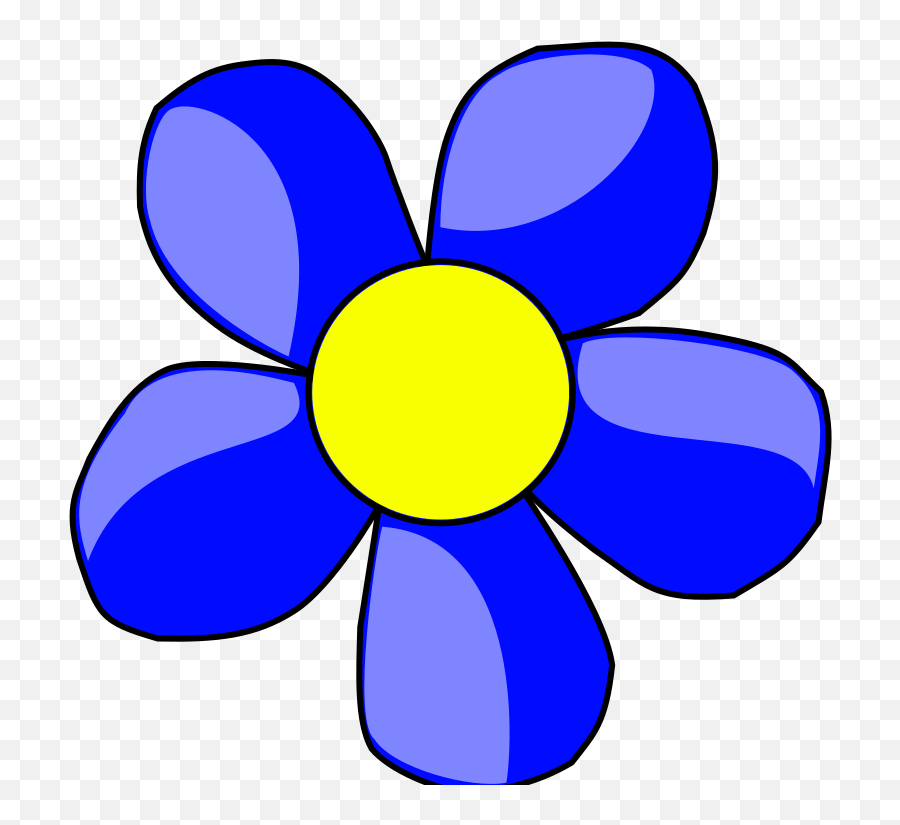 Head Blue Outline Plants Flower Daffodil Flowers - Blue Flower Clipart Emoji,Daffodil Clipart