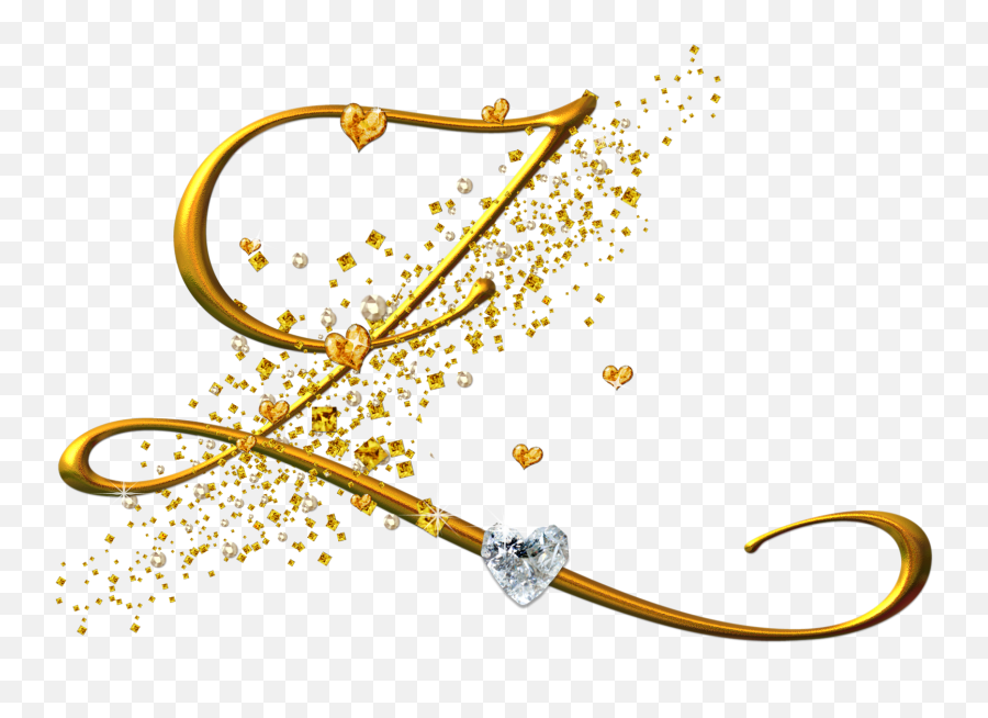 Alfabeto Dorado Con Corazones Png - Letra L Png Dourada Emoji,Corazones Png