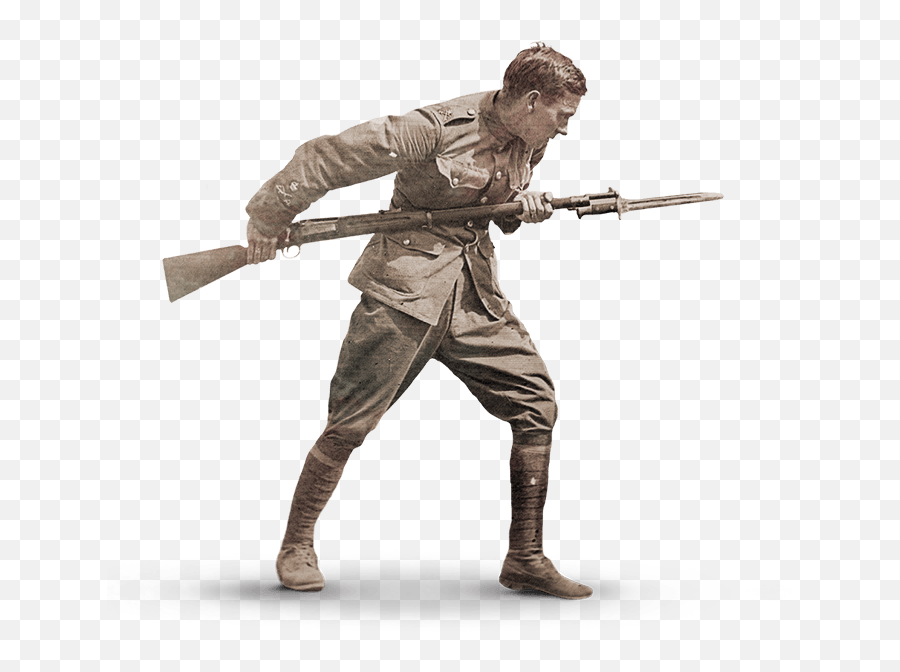 Calledup To Thefront - Soldier Holding Gun Ww1 Full Size World War 1 Emoji,Holding Gun Png