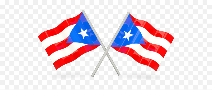 Two Wavy Flags - Wavy Puerto Rico Flag Png Emoji,Puerto Rican Flag Png