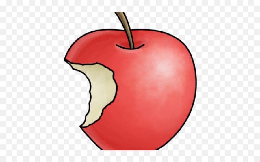 Cartoon Apple With Bite Clipart - Full Size Clipart Apple Bite Clipart Emoji,Bite Png