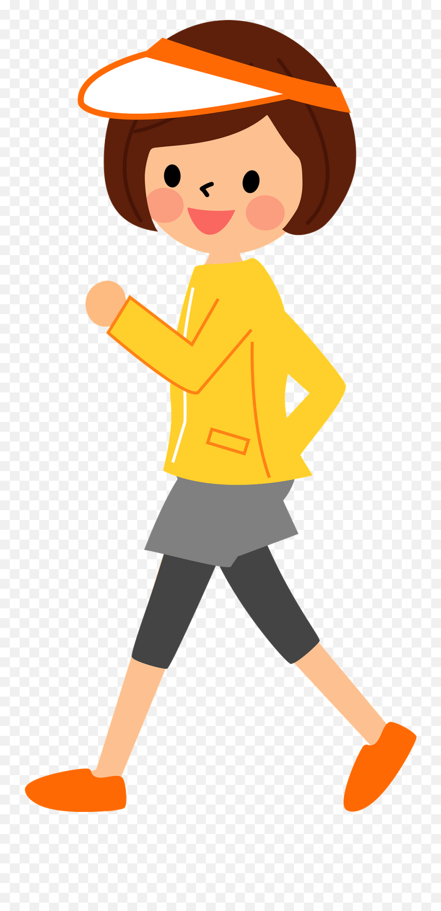 Woman Is Walking For Exercise Clipart Free Download - Cartoon Woman Walking Clipart Emoji,Exercise Clipart