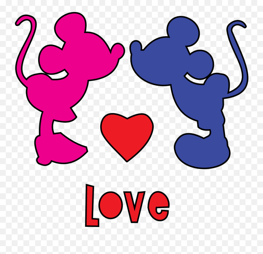 Mickey Mouse Clipart Love - Clipart I Love Mickey Mouse Emoji,Mickey Head Clipart
