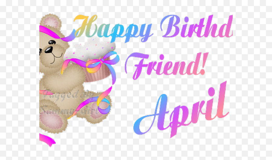 Happy Birthday Clipart April - Png Download Full Size Happy Birthday April Emoji,Happy Birthday Clipart