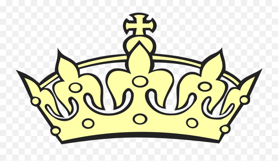 Gold Queen Crown Clipart - Crown Clipart Black And White Emoji,Queens Crown Png