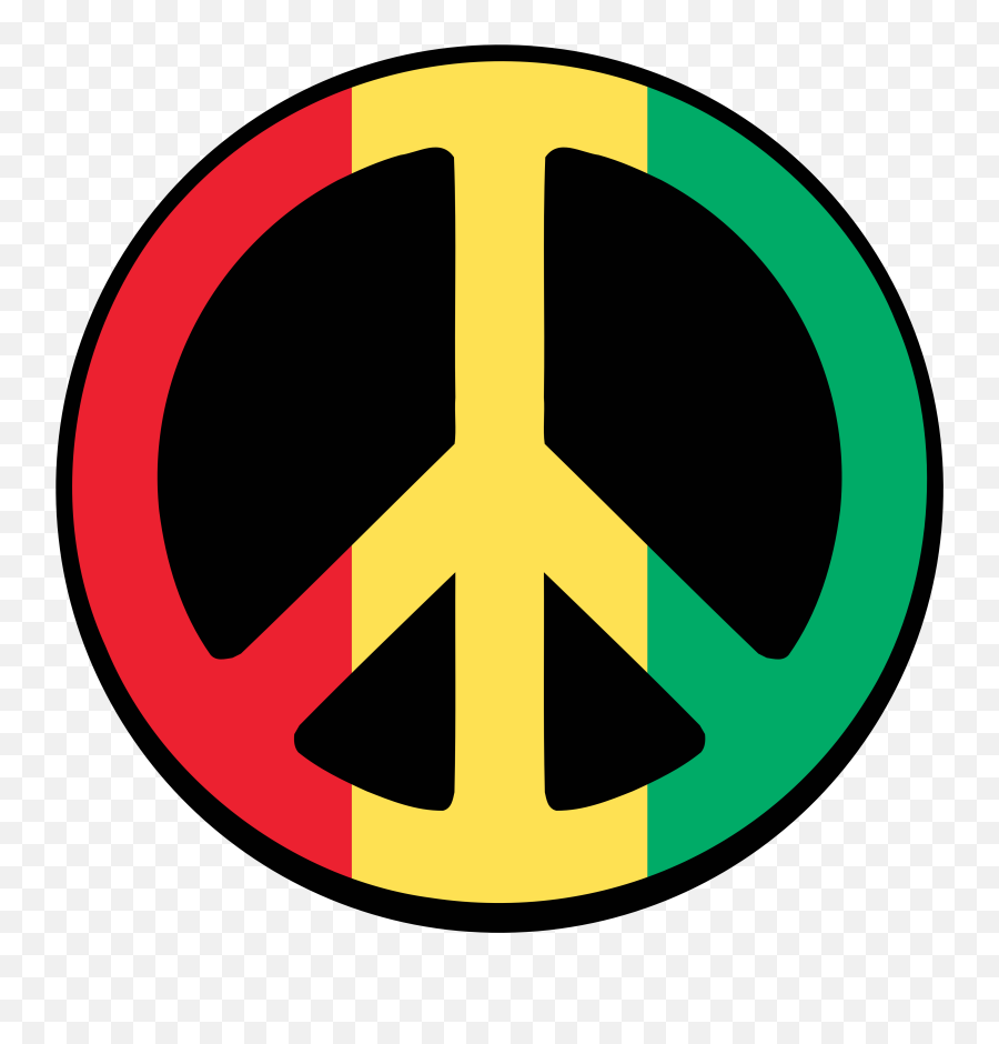 Symbol For Peace - Peace Sign Red Yellow Green Emoji,Peace Clipart