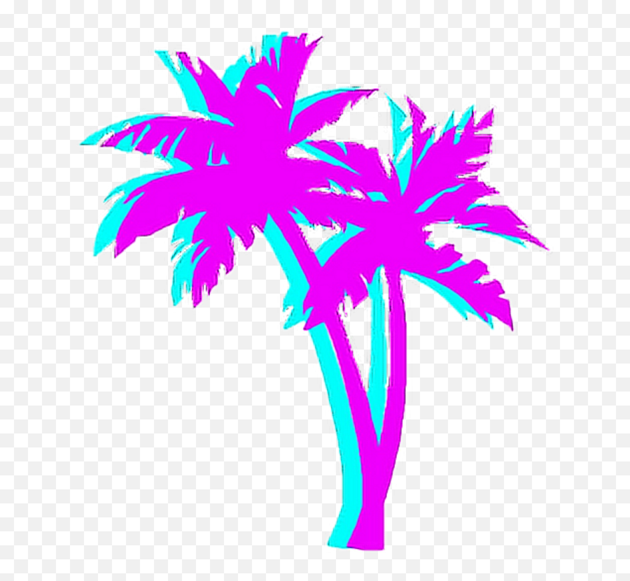 Tumblr Png Palm Tree - Vaporwave Png Emoji,80s Png