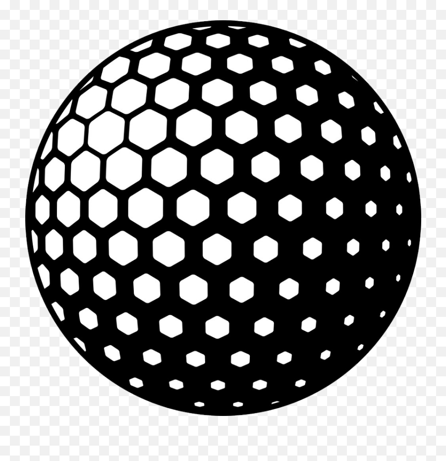 Black And White Golf Ball Png - Golf Ball Symbol Emoji,Golf Ball Png