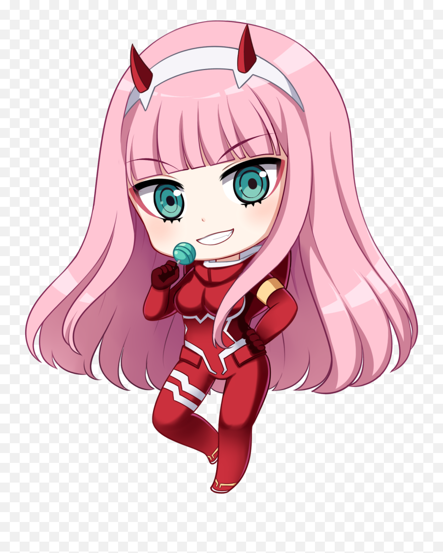 Download Darling In The Franxx - Cartoon Png Image With No Zero Two Chibi Emoji,Darling In The Franxx Logo