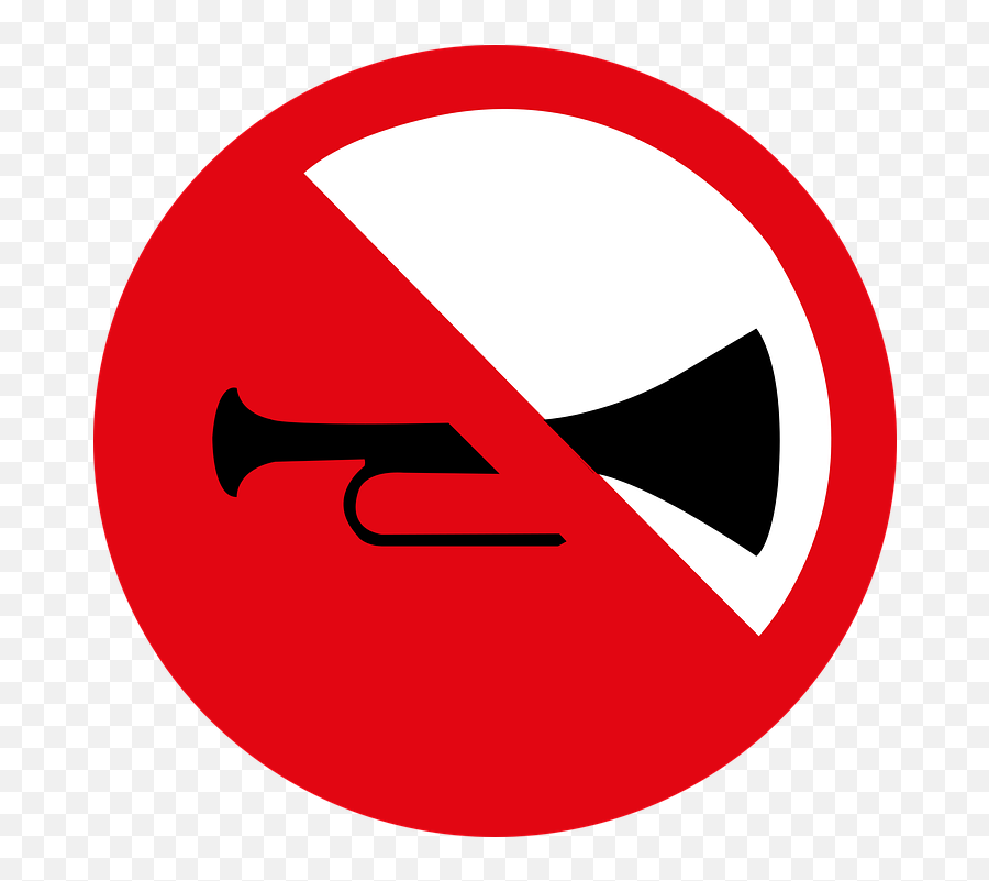 Sign Warning Caution No Horn - Dot Emoji,No Symbol Png