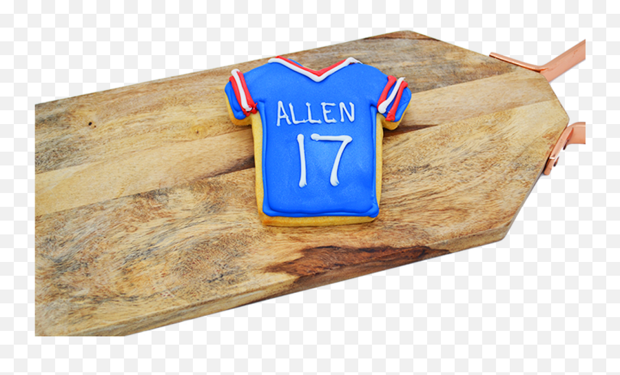 Bills Allen Jersey Shortbread Cookie - Chocolate Emoji,Buffalo Bills Logo Png