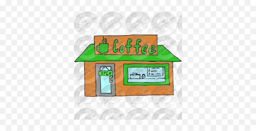 Coffee Shop Picture For Classroom Therapy Use - Great Language Emoji,Shop Clipart