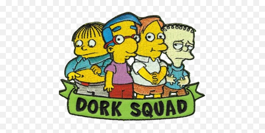Dork Nerd Geek Squad Simpsons Sticker By Alissa Denae - Simpsons Patches Emoji,Geek Squad Logo