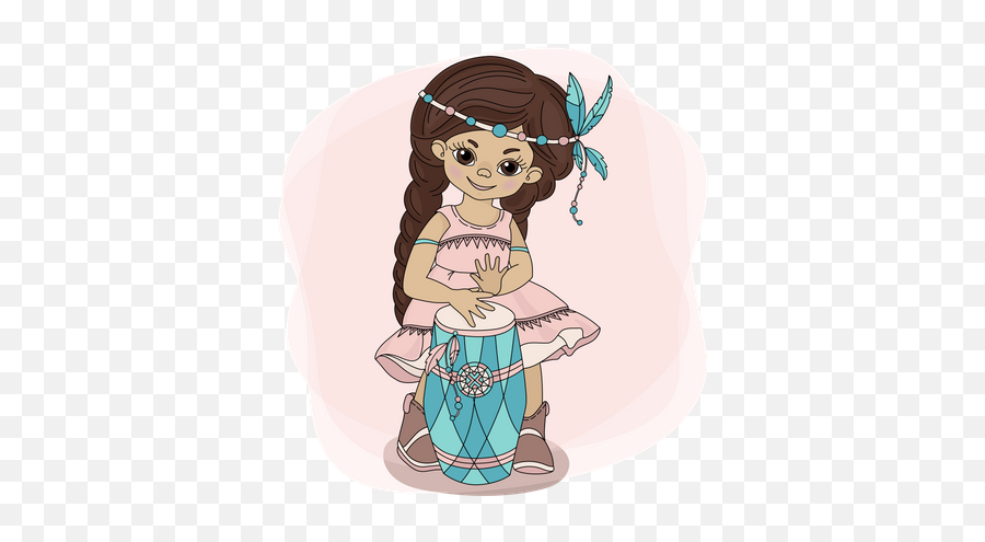 Premium Pocahontas Drum Indian Princess - Pocahontas Birthday Invitation Template Free Emoji,Pocahontas Png
