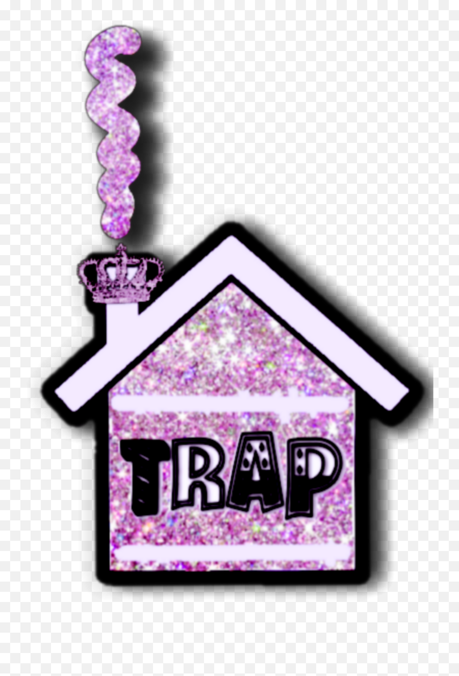 Traphouse Trap House Glitter Sticker By Oliviayeargin - Trap House Trap Logo Emoji,Trap House Png