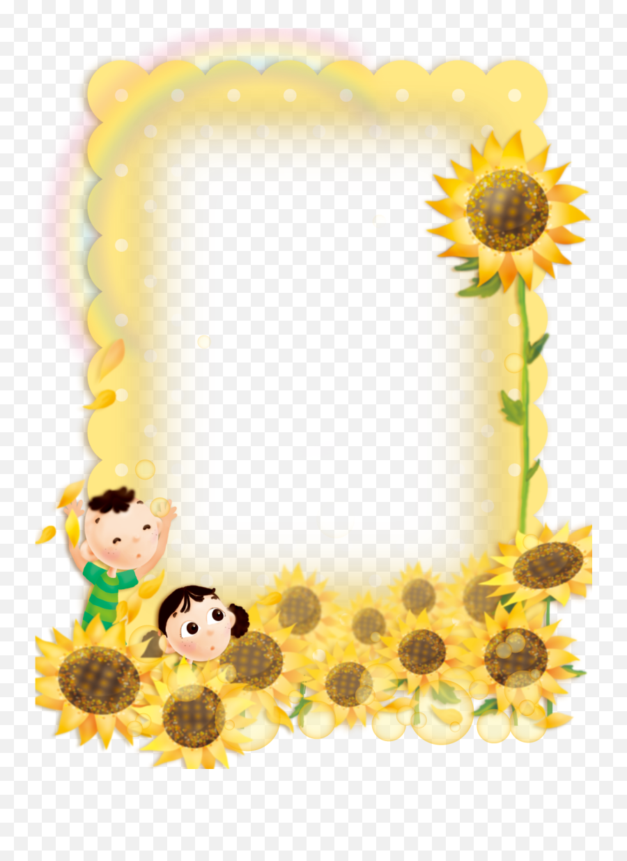 Download Picture Cute Child Border - Border Background Design Portrait Emoji,Sunflower Border Clipart