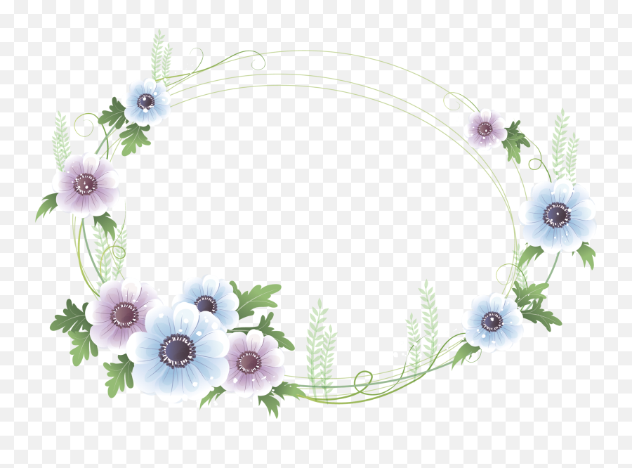 Oval Frame Png - Floral Frame Png Free Download Emoji,Oval Frame Png