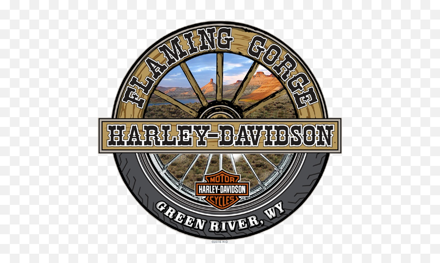 Hometown Hustle Dennis Laughlin Flaming Gorge Harley - Harley Davidson Emoji,Harley Logo