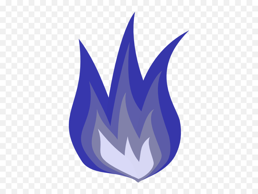 Blue Flame Clip Art At Clker - Preschool Picture Of Fire Emoji,Cartoon Flames Png